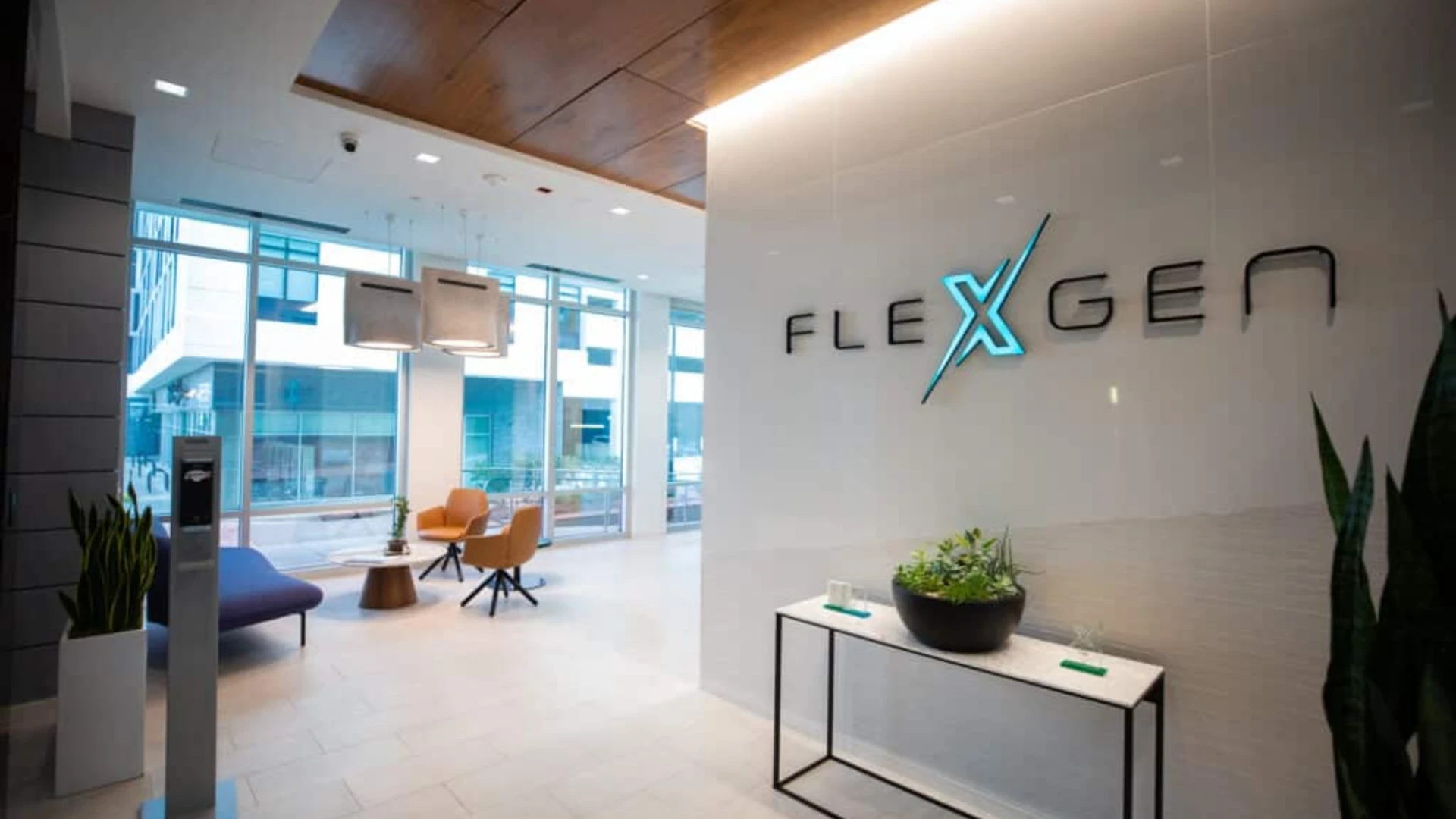 photography of entrance to FlexGen's corporate headquarters