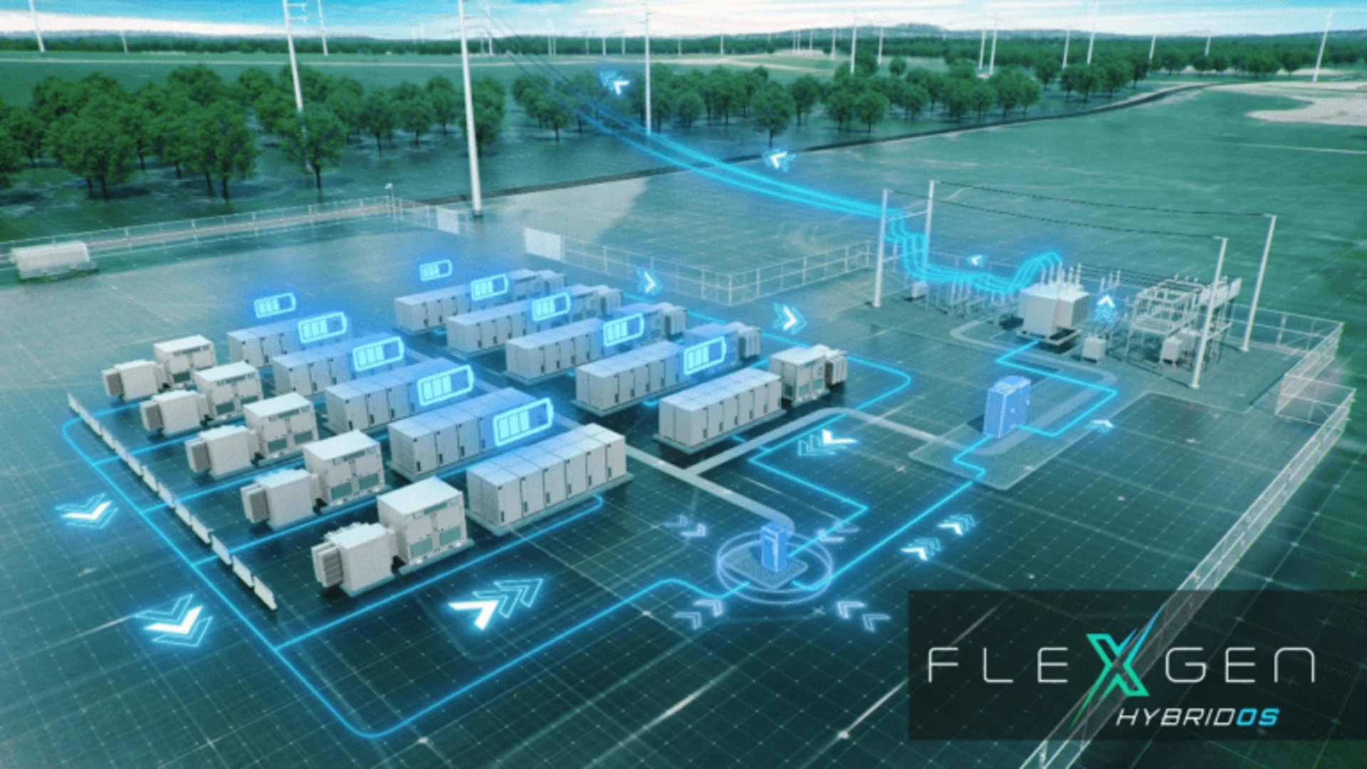 Conceptual rendering of battery energy storage system