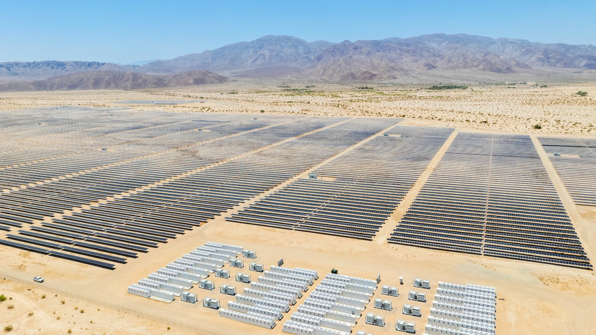 Solar and battery storage site in California