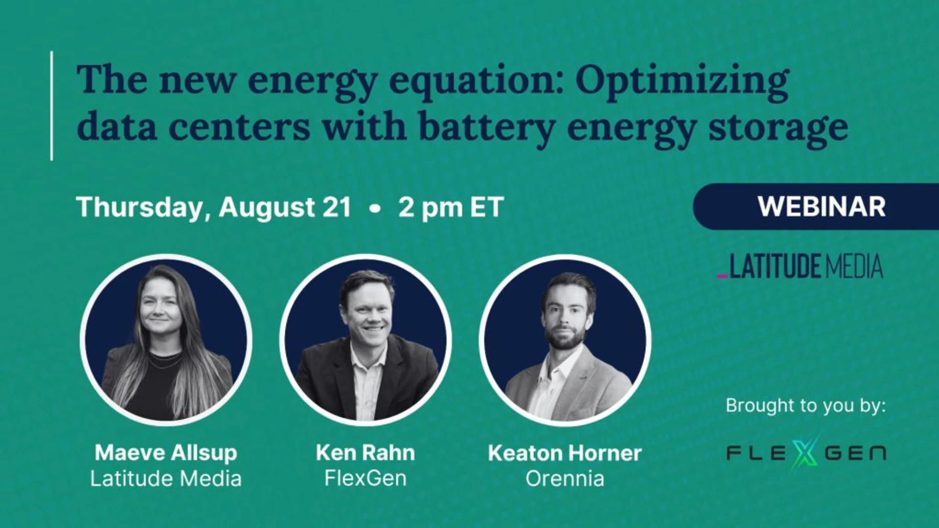 Webinar promo graphic with speaker headshots