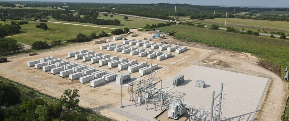 Arial photo of battery energy storage system