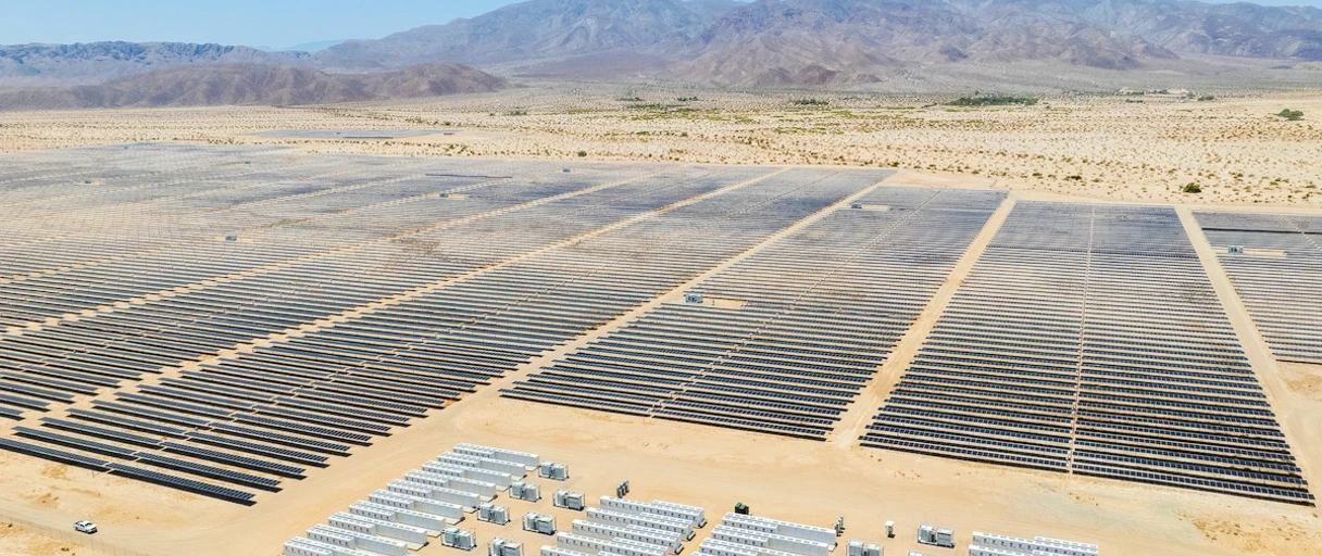 Solar and battery storage site in California