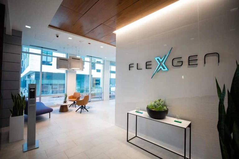photography of entrance to FlexGen's corporate headquarters