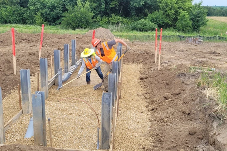 Image of foundation of energy storage site