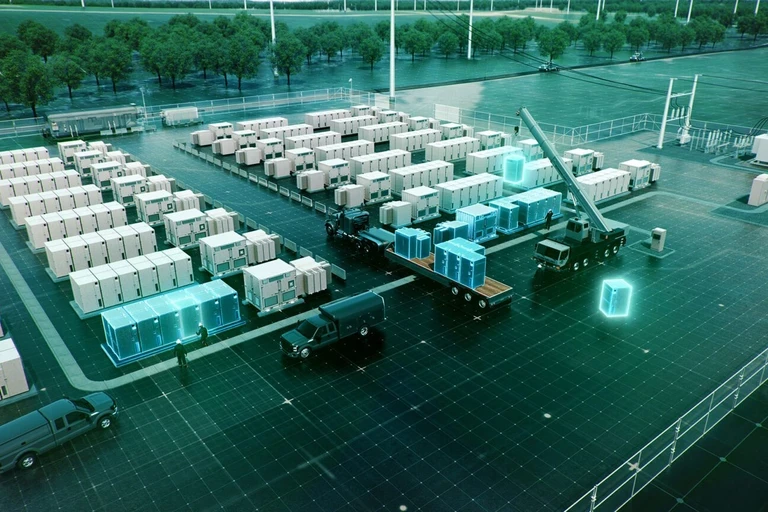 Conceptual rendering of battery energy storage system commissioning