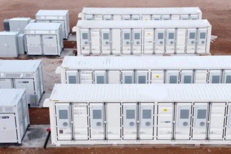 Photo of battery energy storage site