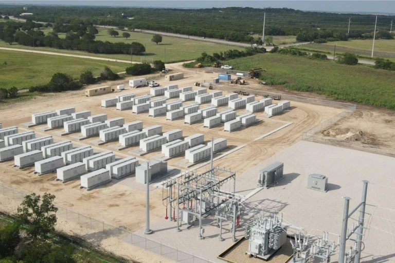 Arial photo of battery energy storage system