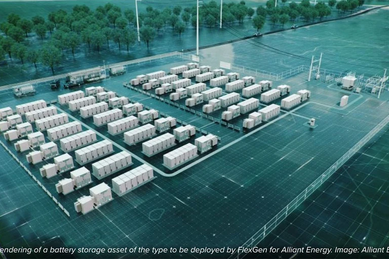 Conceptual rendering of battery energy storage system