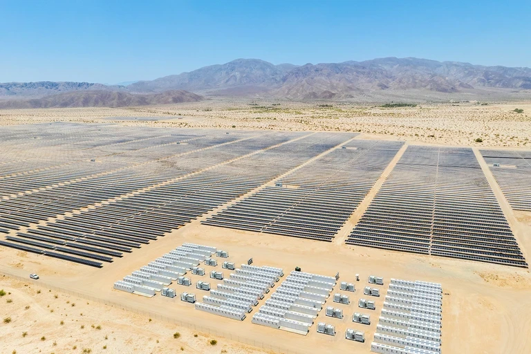Solar and battery storage site in California