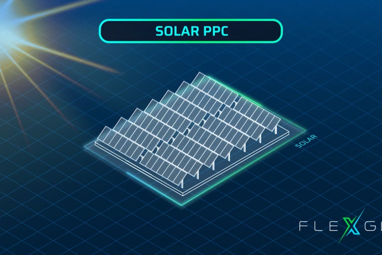 Rendering of solar energy assets in field