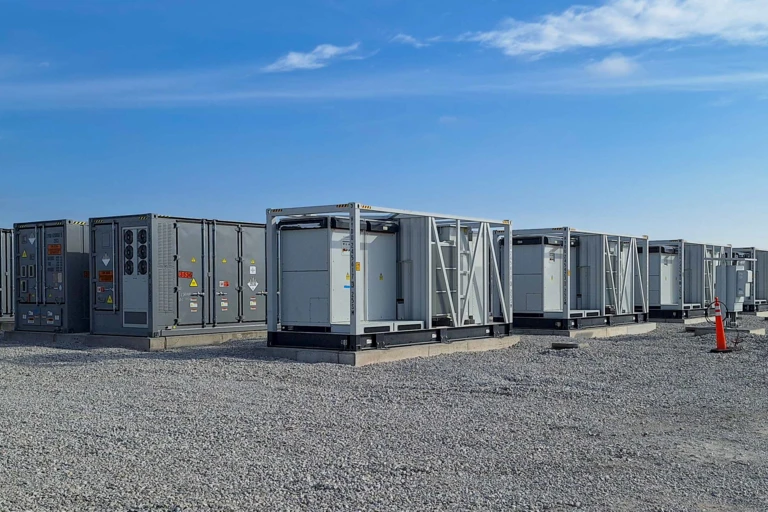 Battery Units on paver rocks