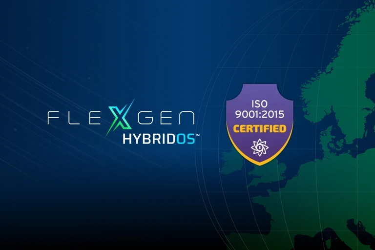 Image showing FlexGen HybridOS and ISO certification 